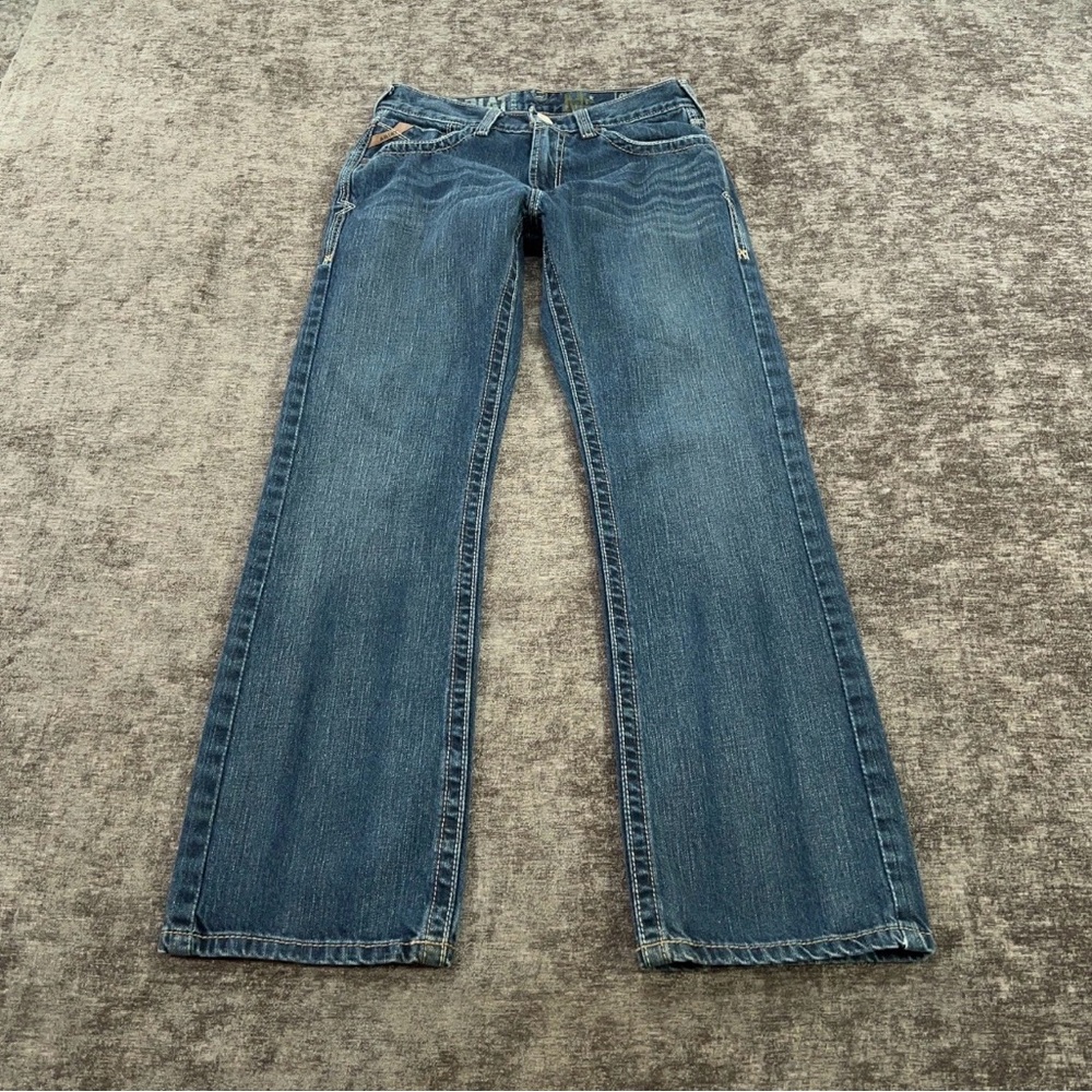 Ariat M5 Jeans Mens 30x32 Blue Denim Low Rise
Straight Fit Embroidered Tag:30x32